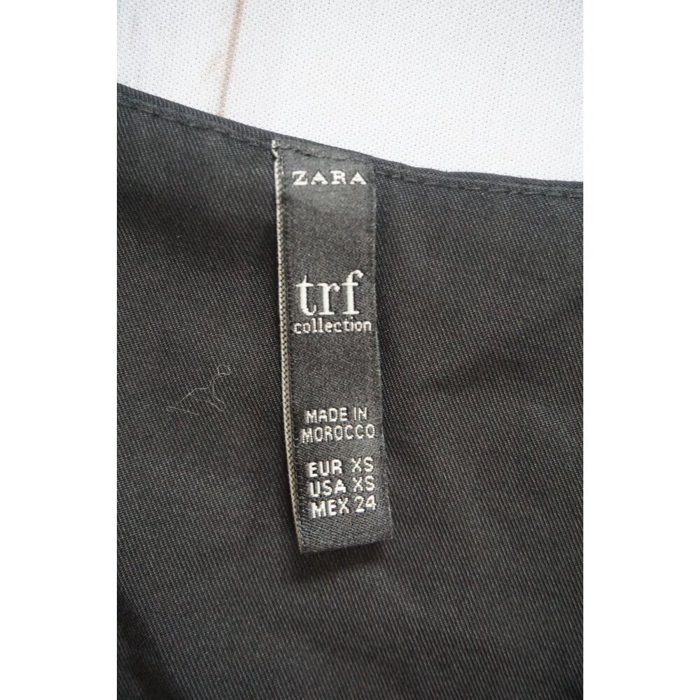 Zara TRF Black Button Front Mini Dress Short Sleeve – Size XS - Picture 3 of 6